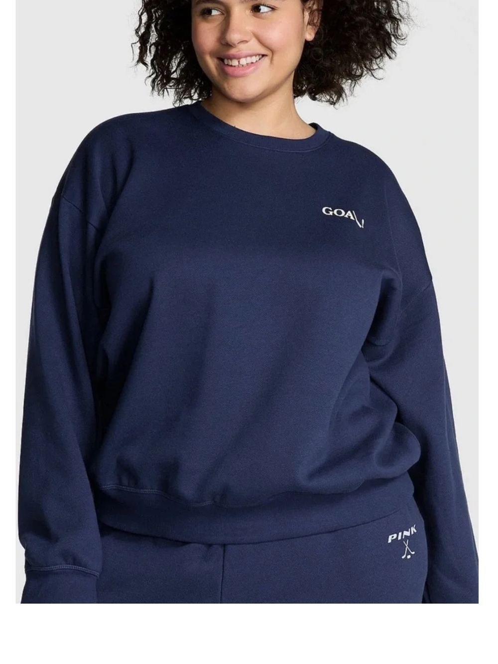 PINK Victoria's Secret Navy Crew Neck Sweater- NWOT- medium size